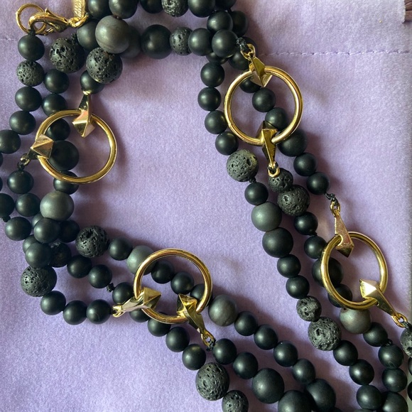 Rebecca Minkoff Jewelry - Rebecca Minkoff black beaded necklace new cond